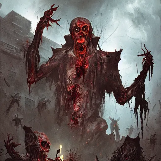 Image similar to satanic zombies geog darrow greg rutkowski