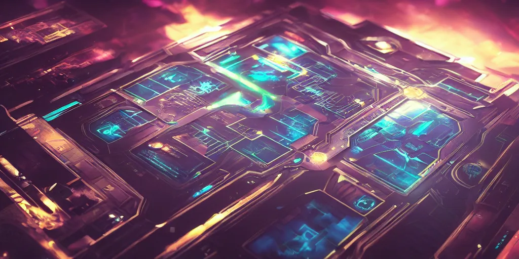 Image similar to a flat board game futuristic, tabletop game board, hyper realism, cinematic, dramatic ambient lighting, epic composition, high detail, octane render, unreal engine, 8 k, smooth gradients, professional photo, photorealistic, digital art, deviantart artstation, ray tracing, intricate complexity, extremely detailed,