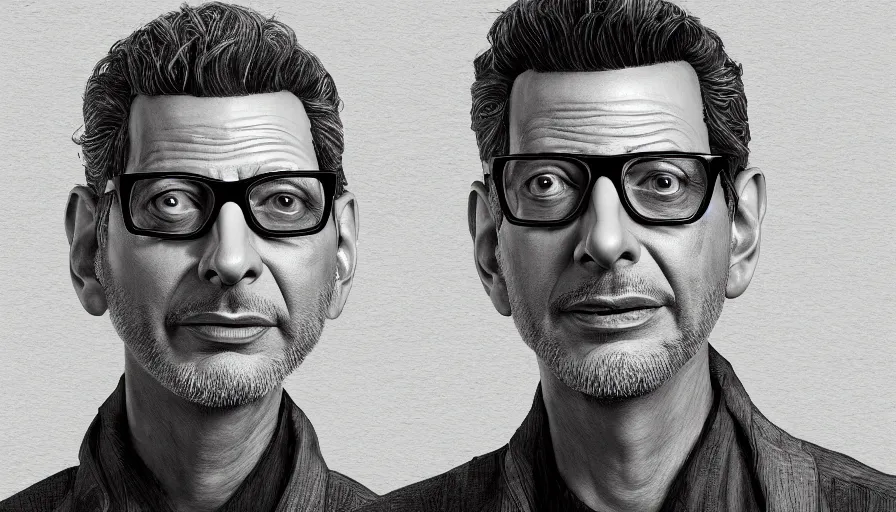 Image similar to Jeff Goldblum, hyperdetailed, artstation, cgsociety, 8k