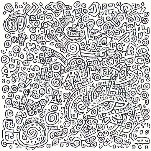 Image similar to doodle art, white background