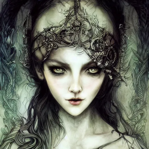 Prompt: a portrait in the style of anna dittmann and luis royo and arthur rackham.