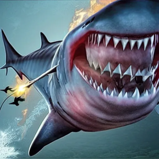 Image similar to Sharknado the video game