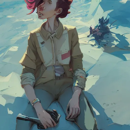 Prompt: overwhelmed with thoughts behance hd artstation by jesper ejsing, by rhads, makoto shinkai and lois van baarle, ilya kuvshinov, ossdraws, that looks like it is from borderlands and by feng zhu and loish and laurie greasley, victo ngai, andreas rocha