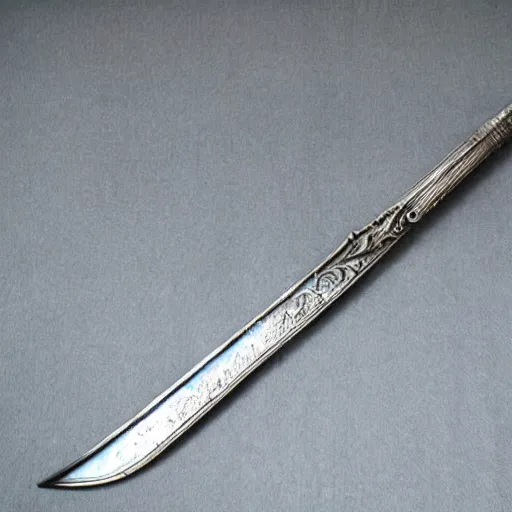 Prompt: silver sword