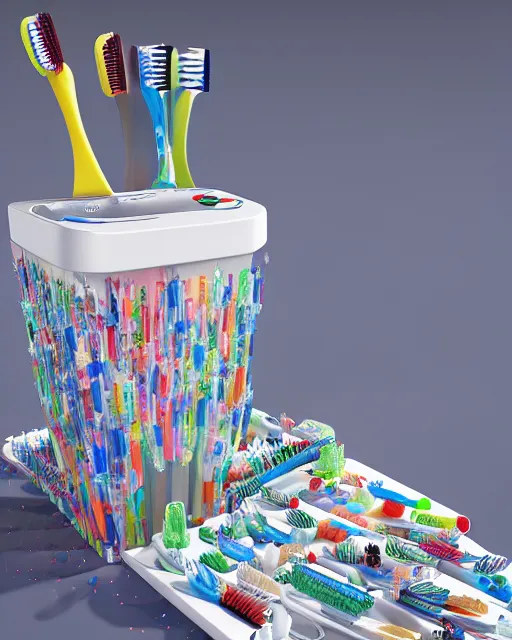 Image similar to advertising, toothbrush, hd, hyper detailed, 4 k