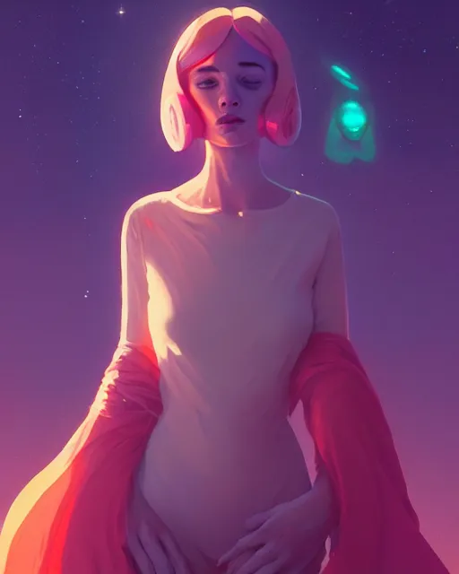 Prompt: portrait of a beautiful woman monster astronaut, bathed in light, octane render, unreal engine, gaudy colors, greg rutkowski, loish, rhads, beeple, makoto shinkai and lois van baarle, ilya kuvshinov, rossdraws, tom bagshaw, alphonse mucha, global illumination