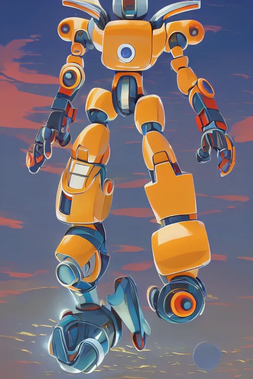 Image similar to metabots medabots medarotto medarot robot minimalist comics, behance hd by jesper ejsing, by rhads, makoto shinkai and lois van baarle, ilya kuvshinov, rossdraws global illumination ray tracing hdr radiating a glowing aura