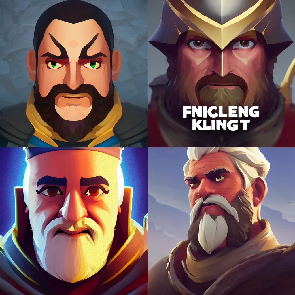 Prompt: medieval old king, face icon stylized minimalist fortnite, cory behance hd by jesper ejsing, by rhads, makoto shinkai and lois van baarle, ilya kuvshinov, rossdraws global illumination