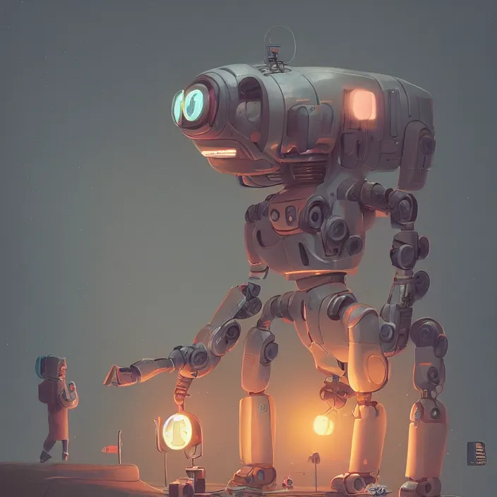 Image similar to quaint robotic lady, extremely detailed, plush, intricate, hard light, volumetric, blender, digital painting, art station, by simon stalenhag