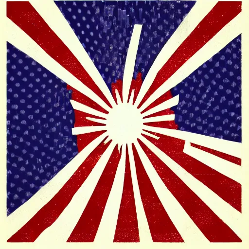 Image similar to the flag of a glitching society