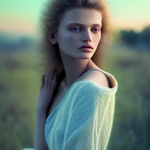 Prompt: photographic portrait of a stunningly beautiful fashionable female in soft dreamy light at sunset, contemporary fashion shoot, by edward robert hughes, annie leibovitz and steve mccurry, david lazar, jimmy nelsson, breathtaking, 8 k resolution, extremely detailed, beautiful, establishing shot, artistic, hyperrealistic, beautiful face, octane render