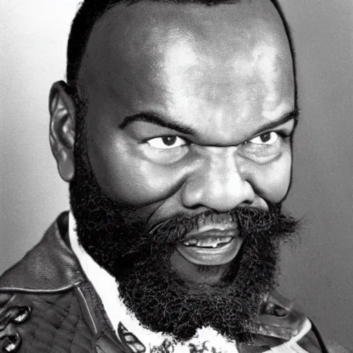 Image similar to mr. t receding hairline, bad haircut