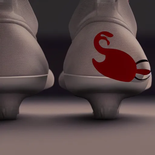 Prompt: shoes with cat art painted on them, octane render, unreal engine, studio lighting