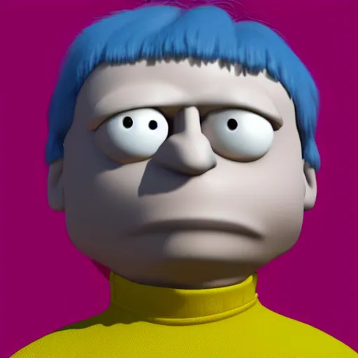 Image similar to 3 d model of ralph wiggum head