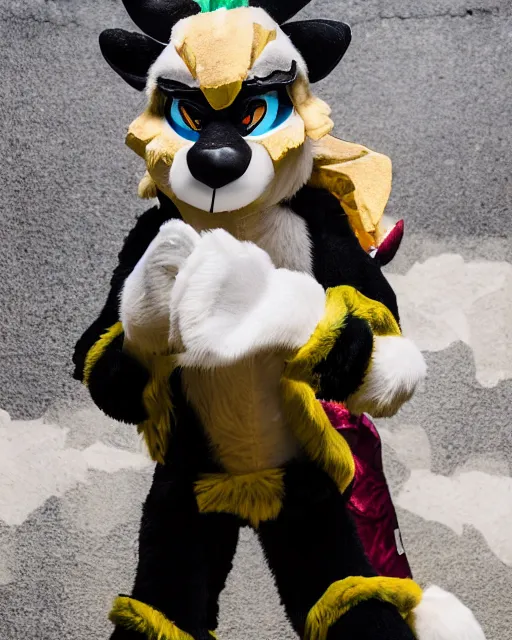 Image similar to portrait photo still of asriel dreemurr fursuit, 8 k, 8 5 mm f 1. 8