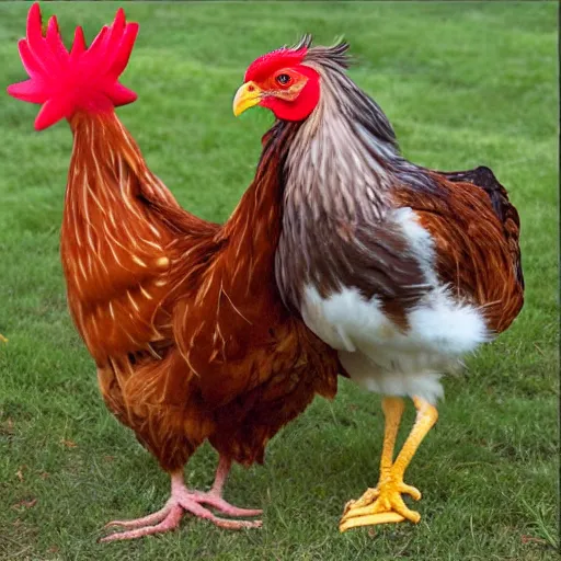 Prompt: an extremely long chicken photoshop