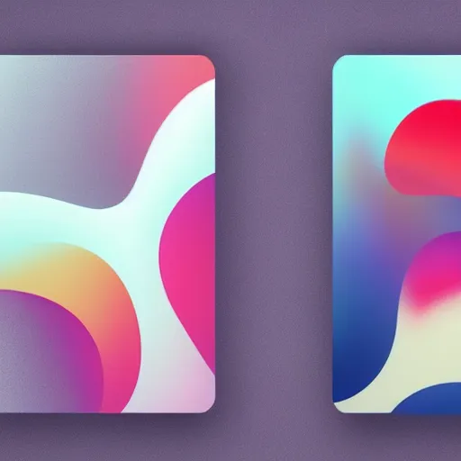 Image similar to beautful abstract shapes with soft gradients trending on dribbble