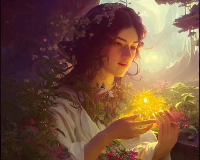 Prompt: asunflower garden, photography of kurzgesagt, deep focus, d & d, fantasy, intricate, elegant, highly detailed, digital painting, artstation, concept art, matte, sharp focus, illustration, hearthstone, art by artgerm and greg rutkowski and alphonse mucha