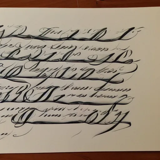 Prompt: gm calligraphy