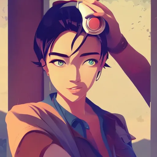 Image similar to vin venture. clean cel shaded vector art. shutterstock. behance hd by lois van baarle, artgerm, helen huang, by makoto shinkai and ilya kuvshinov, rossdraws, illustration, art by ilya kuvshinov