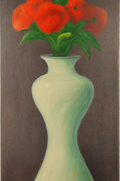 Image similar to painting of a vase in the style of maria m. c.