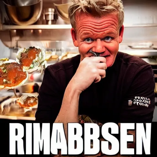 Image similar to gordon ramsey drinks the lamb sauce, it is very tasty and spicy, very good