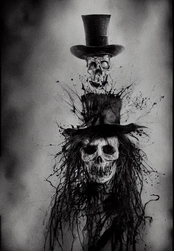 Prompt: grim - hatter, psycho stupid fuck it insane, looks like death but cant seem to confirm, various refine techniques, micro macro autofocus, to hell with you, later confirm hyperrealism, set back dead colors, devianart craze, photograph picture taken by stephen gammell