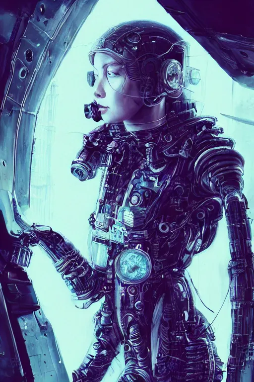 Prompt: hyperrealistic portrait of a woman monster astronaut, full body portrait, well lit, intricate abstract. cyberpunk, intricate artwork, by Tooth Wu, wlop, beeple. octane render,in the style of Jin Kagetsu, James Jean and wlop, highly detailed, sharp focus, intricate concept art, digital painting, ambient lighting, 4k, artstation