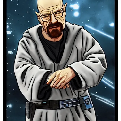 Image similar to walter white as a jedi from star wars