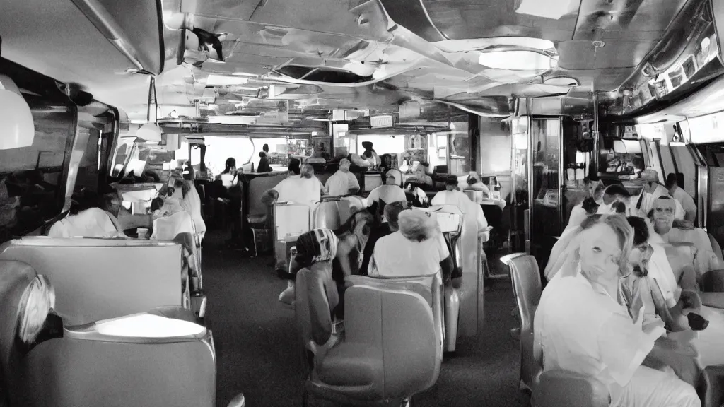 Prompt: infrared airline diner apparition