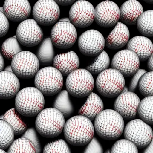 Prompt: wave of baseballs, photorealistic