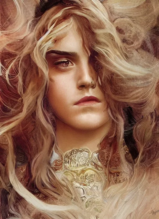 Image similar to Emma Watson photo photorealistic photograph as God of Beautifully, full body shot, cute, fantasy, intricate, elegant, highly detailed, digital painting, 4k, HDR, concept art, smooth, sharp focus, illustration, art by alphonse mucha,artgerm, H R Giger