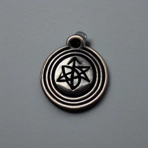 Prompt: the magic sigil charm designed to keep stupid away