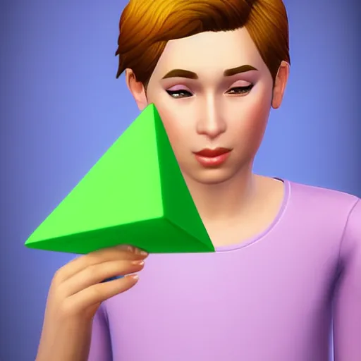 Prompt: sims character in real life with a plumbob above their head, portrait, photorealistic, 4 k, studio lighting