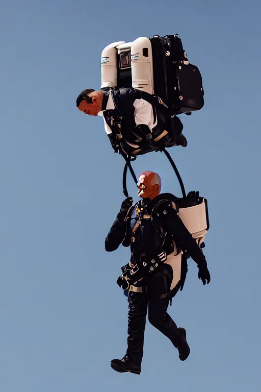 joe biden flying with jet pack, high resolution,, Stable Diffusion