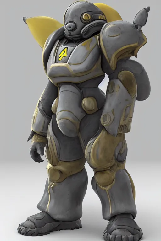 Prompt: portrait of pikachu in starcraft terran marine power armor, concept art by wayne reynolds, high quality 3 d render hyperrealist very cute muted color fluffy! highly detailed, vray smooth, soft indoor light, low angle, uhd 8 k, sharp focus