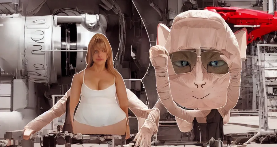 Image similar to elon musk cat girl trap