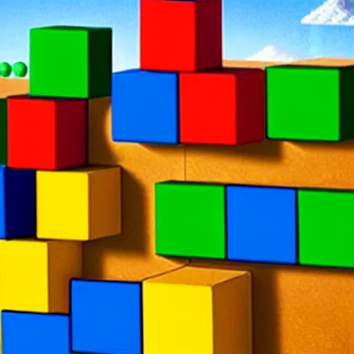 Prompt: Giant 3D Tetris Blocks Menacingly Descending Toward a City, Action Film Poster for Tetris The Movie