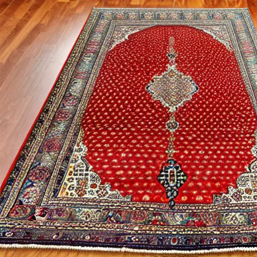 Image similar to persian rug with mango ornament