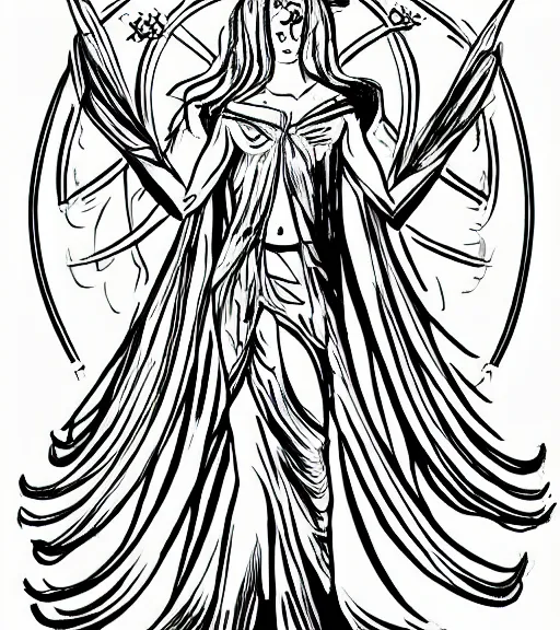 Image similar to godess of the night nyx in her primordial form in a shadwy position drawn in a cartoon style, high quality, mystical