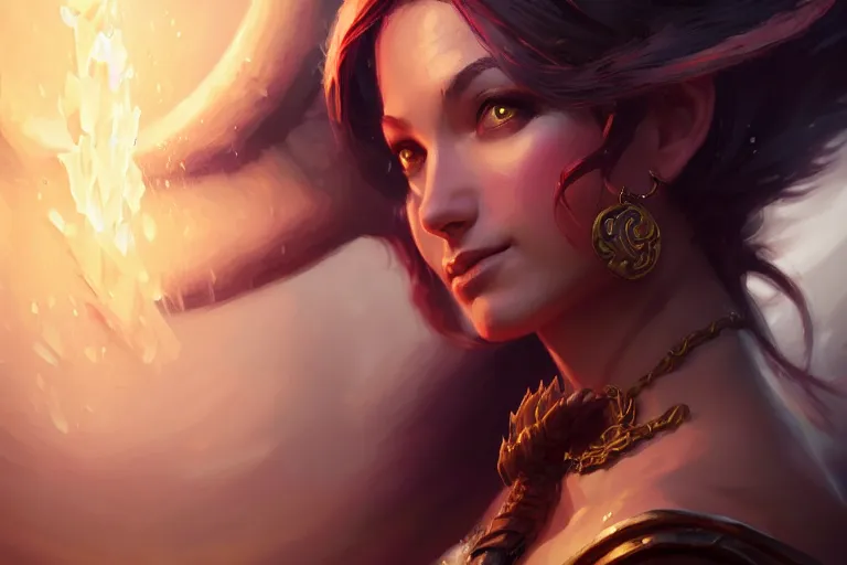 Image similar to [ important ] amazing portrait of tania [ / important ], hearthstone splash art, deiv calviz, splash art, natural light, elegant, intricate, fantasy, atmospheric lighting, by greg rutkowski, hearthstone splash art, hd wallpaper, ultra high details, cinematic composition