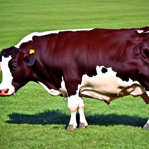 Image similar to happy cow jumping on the field