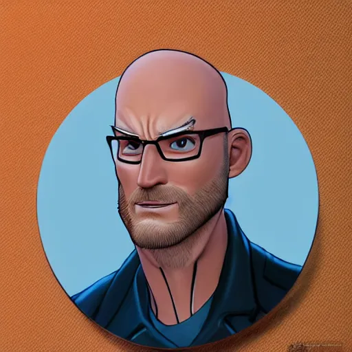 Image similar to Dr. Venture in real life with a reddish-brown chin strap goatee, realistic, very realistic, hyperrealistic, highly detailed, very detailed, extremely detailed, detailed, digital art, oil painting, trending on artstation, headshot and bodyshot, detailed face, very detailed face, extremely detailed face, HD Quality, 8k resolution