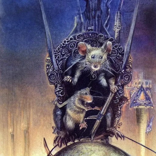 Image similar to rat lords of valhalla, alan lee