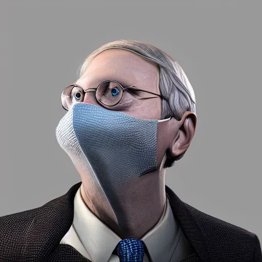 Prompt: mitch mcconnell sticking his head out of a turtle shell, turtle beak, octane render, unreal 5 engine
