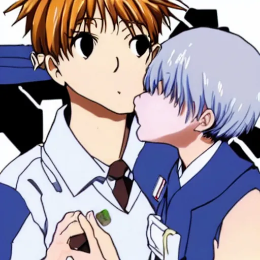 Image similar to rei ayanami eats shinji ikari