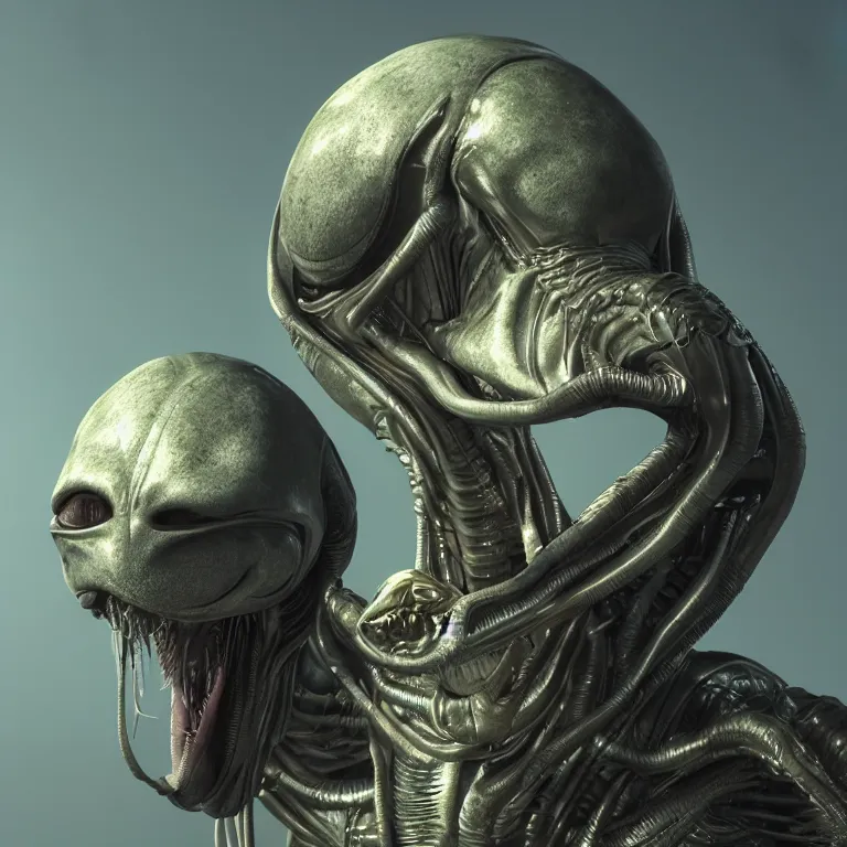 Image similar to an alien, photorealistic, octane render, unreal engine, 8 k, high detailed