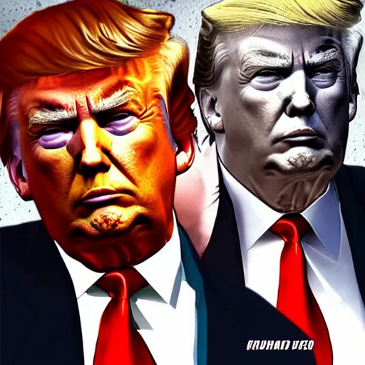 Image similar to angry donald trump. gta v cover art.