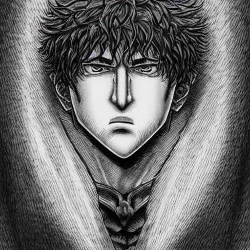 Image similar to a portrait of man by kentaro miura