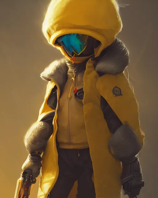 Prompt: a tiny combat kid wearing a puffy yellow jacket and a wizard wand, smooth, intricate, elegant, digital painting, artstation, concept art, sharp focus, octane render, illustration, art by ayami kojima, overwatch character,